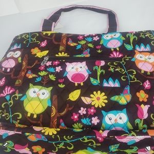 N.GIL 3-Piece Quilted Diaper Bag (Owl /Brown) new